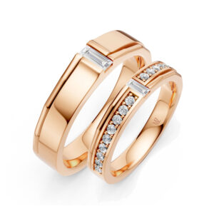 Cặp Nhẫn Cưới 14K CZ Sweety