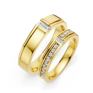 Nhẫn cưới nam 14K Kim Cương Lab-grown Sweety