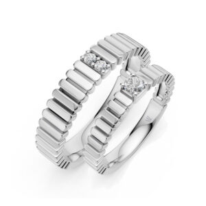 Cặp Nhẫn Cưới 14K Kim Cương Amphitrite