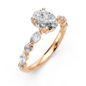 Nhẫn Cầu Hôn 14K CZ Brook