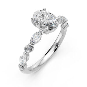 Nhẫn Cầu Hôn 14K CZ Brook