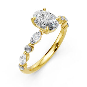 Nhẫn Cầu Hôn 14K CZ Brook