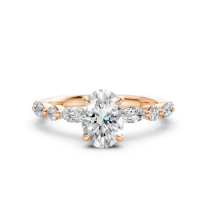 Nhẫn Cầu Hôn Oval 14K CZ Brook
