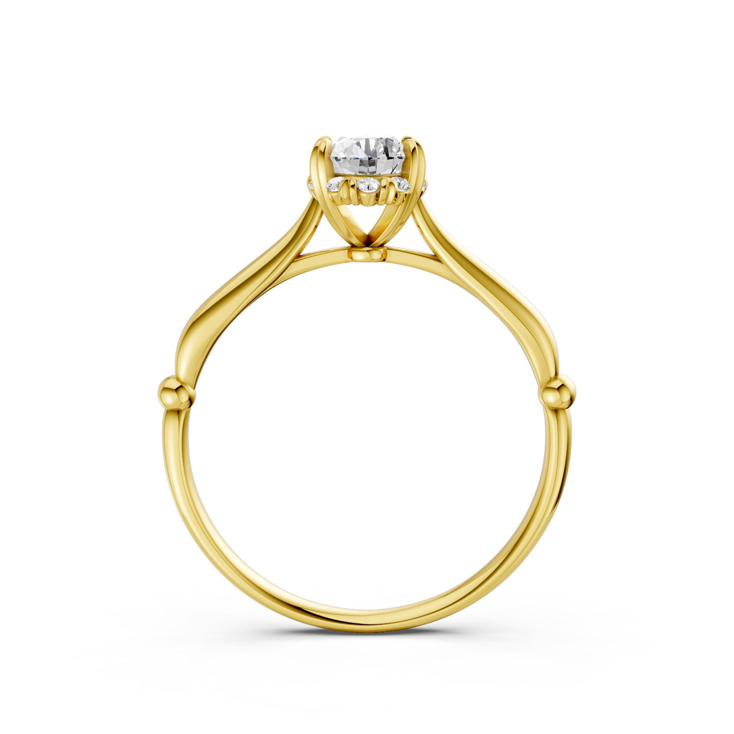 JDR2748C-4×6-F-KY Nhẫn Cầu Hôn 18K Kim Cương Lab-grown Andre