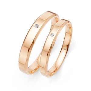 Cặp Nhẫn Cưới 14K Kim Cương Heart In Hand