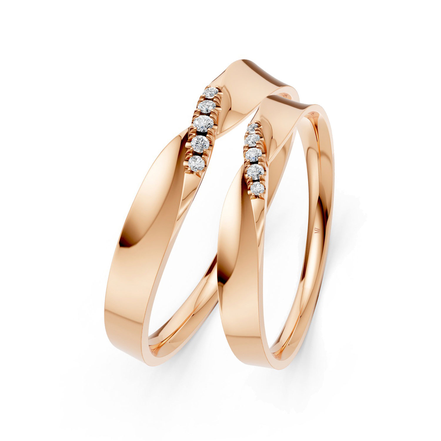 Cặp Nhẫn Cưới 14K CZ In My Heart Cặp Nhẫn Cưới 14K CZ In My Heart