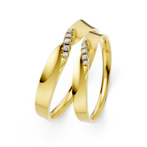 Cặp Nhẫn Cưới 14K CZ In My Heart