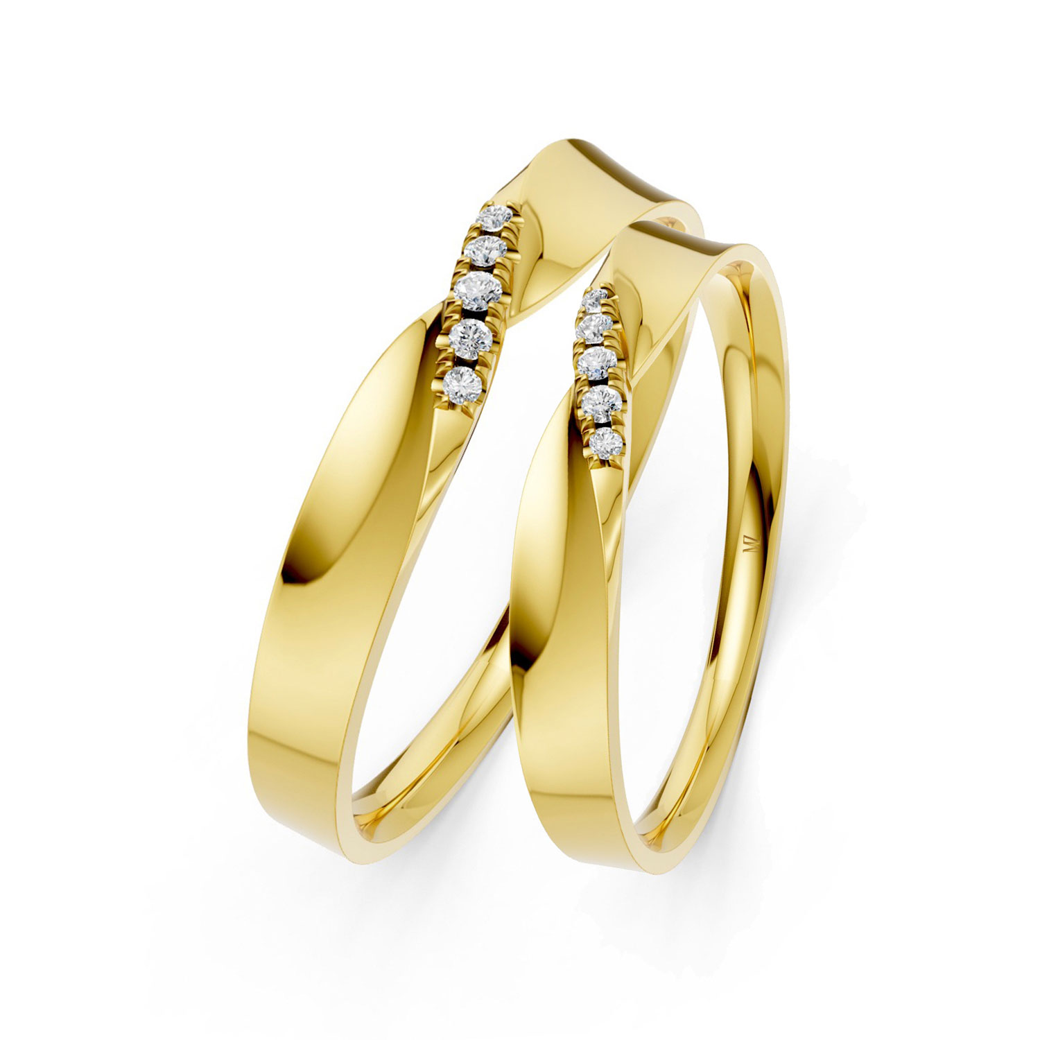 Cặp Nhẫn Cưới 14K CZ In My Heart Cặp Nhẫn Cưới 14K CZ In My Heart