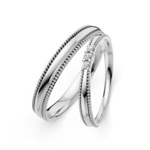 Cặp Nhẫn Cưới 14K CZ Love Life