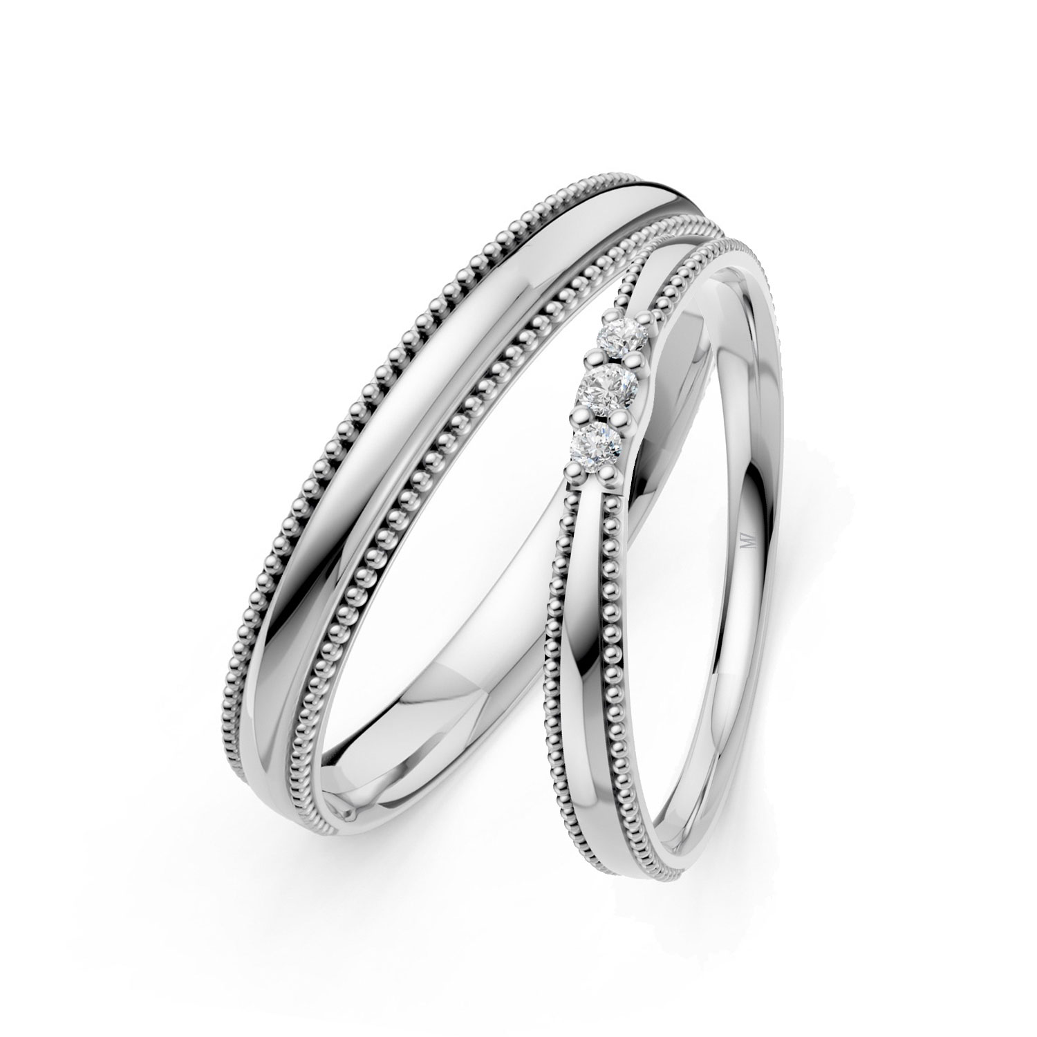 Cặp Nhẫn Cưới 14K CZ Love Life Cặp Nhẫn Cưới 14K CZ Love Life