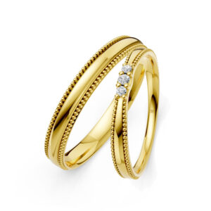 Cặp Nhẫn Cưới 14K CZ Love Life