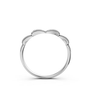 Nhẫn Cưới Nữ 14K Kim Cương Lab-grown Twisted Love