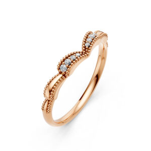 Nhẫn Cưới Nữ 14K Kim Cương Lab-grown Twisted Love