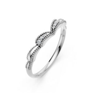 Nhẫn Cưới Nữ 14K Kim Cương Lab-grown Twisted Love