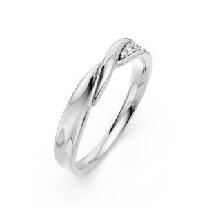 Nhẫn Cưới Nữ 14K CZ Sizzet-Slim Design