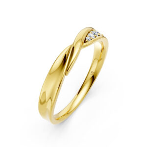 Nhẫn Cưới Nữ 14K CZ Sizzet-Slim Design