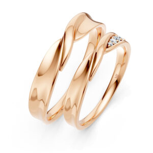 Cặp Nhẫn Cưới 14K CZ Sizzet-Slim Design