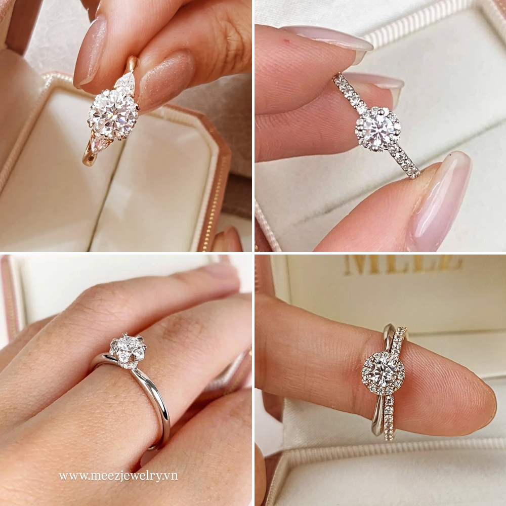Kim cương 1 carat phù hợp với kiểu nhẫn nào?