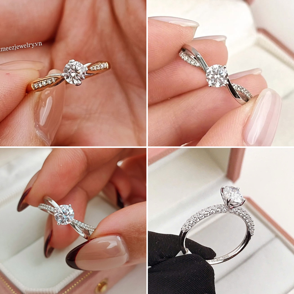 Kim cương 1 carat phù hợp với kiểu nhẫn nào?