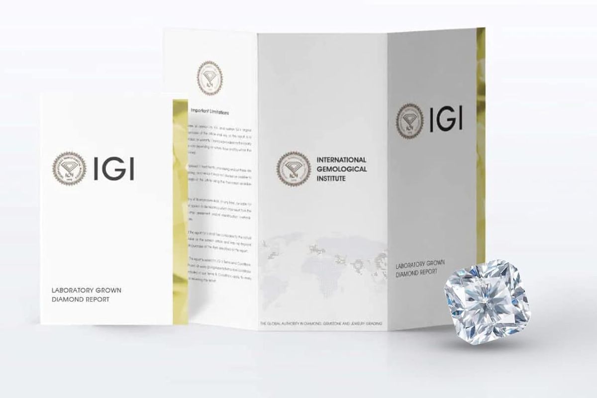 Kim cương nhân tạo có giấy kiểm định không?