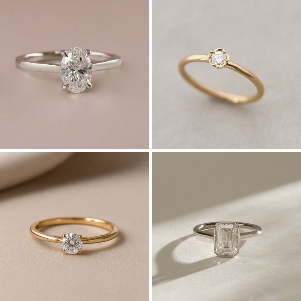 Nhẫn Moissanite Solitaire