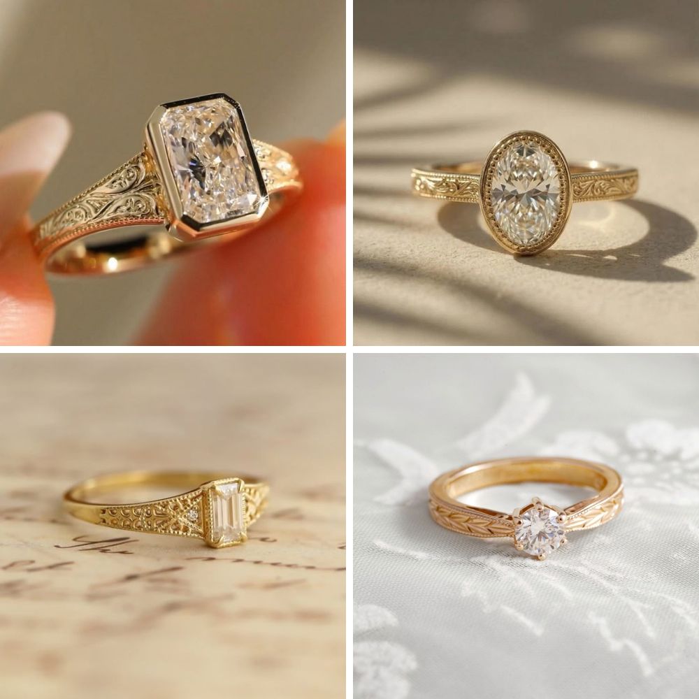 Nhẫn Moissanite Vintage