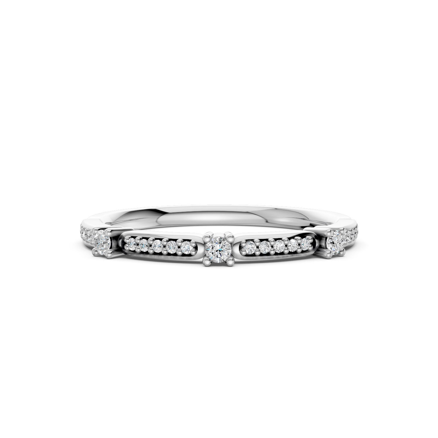 R16038-T-KW Nhẫn Vàng 10K CZ Enchanted