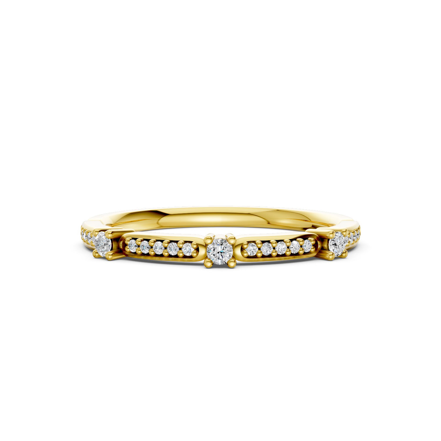 R16038-T-KY Nhẫn Vàng 10K CZ Enchanted