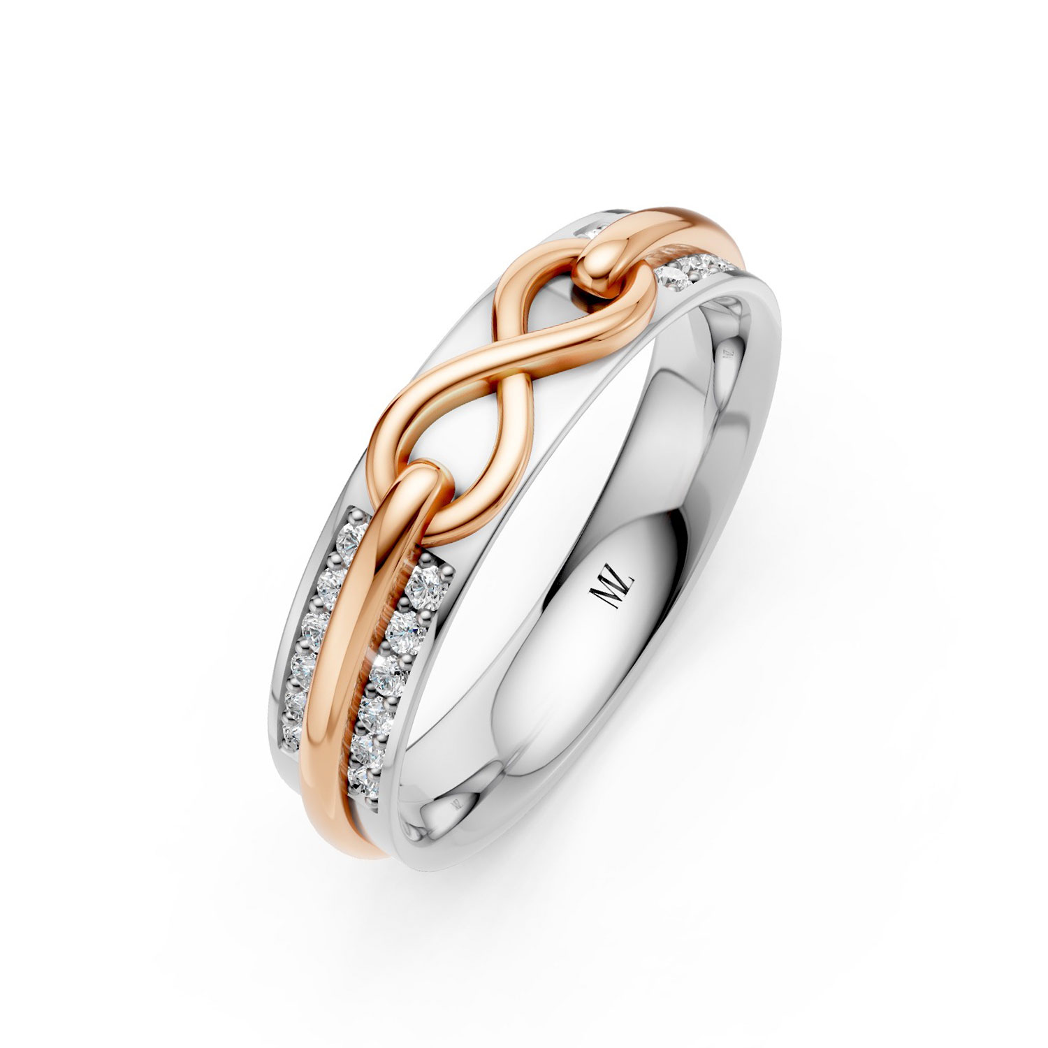 RP15074-L-P-KRW Nhẫn Cưới Nữ 14K Kim Cương Pretty Much
