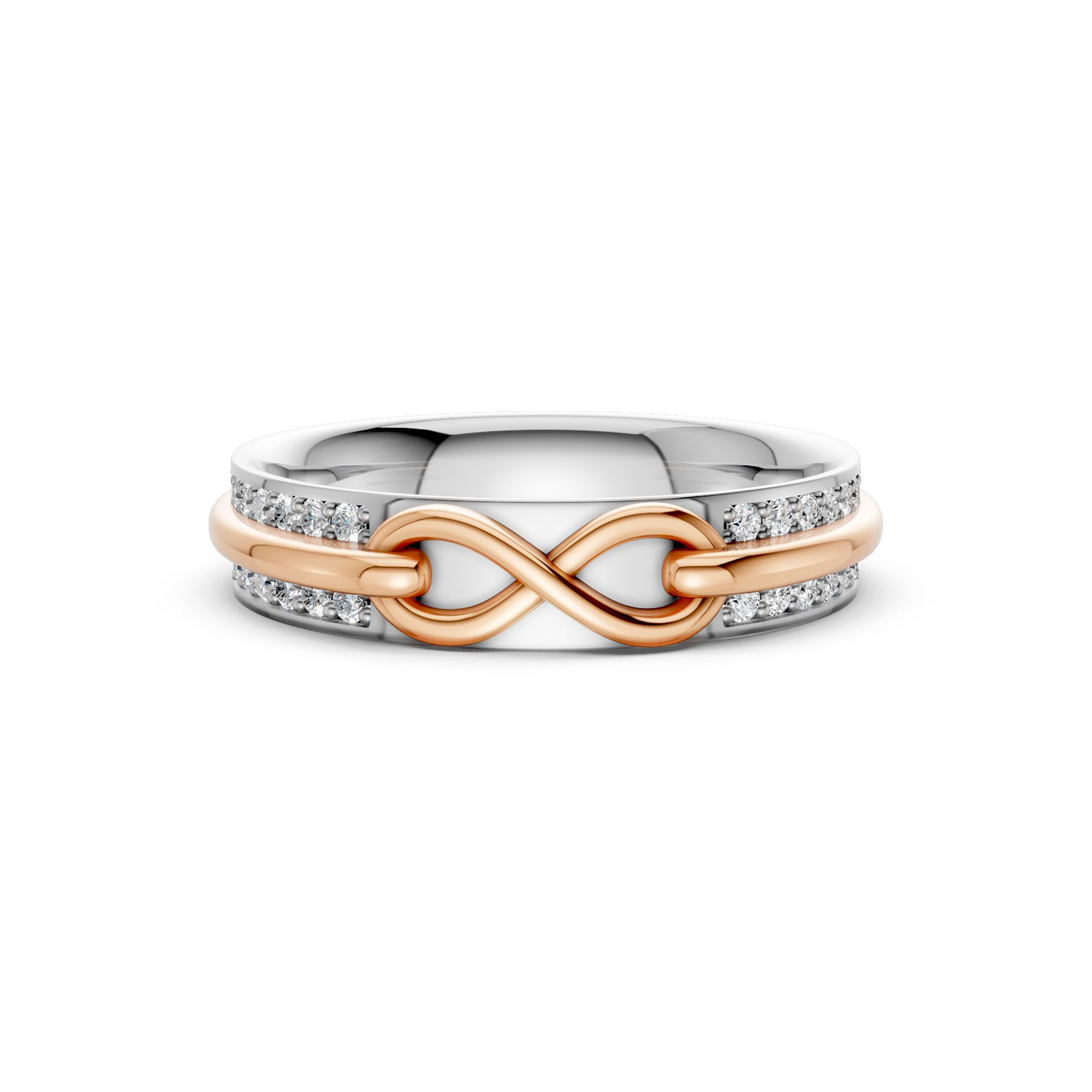 RP15074-L-T-KRW Nhẫn Cưới Nữ 14K Kim Cương Pretty Much