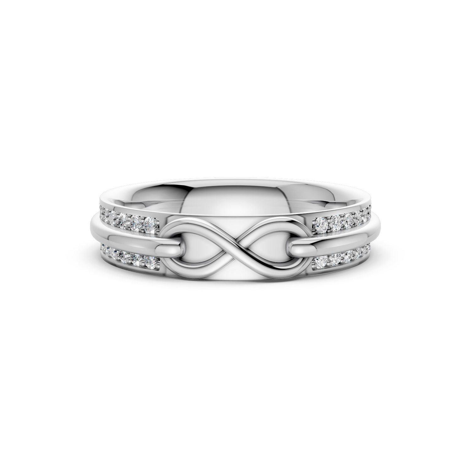 RP15074-L-T-KW Nhẫn Cưới Nữ 14K Kim Cương Pretty Much
