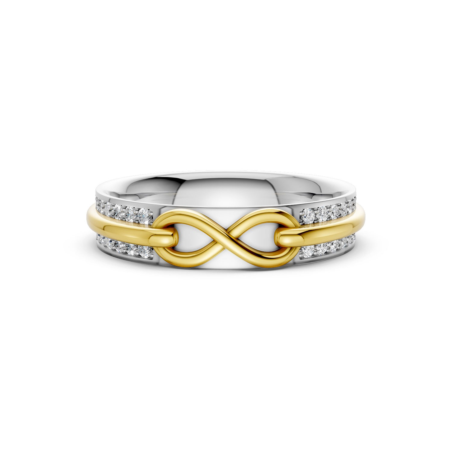 RP15074-L-T-KYW Nhẫn Cưới Nữ 14K Kim Cương Pretty Much