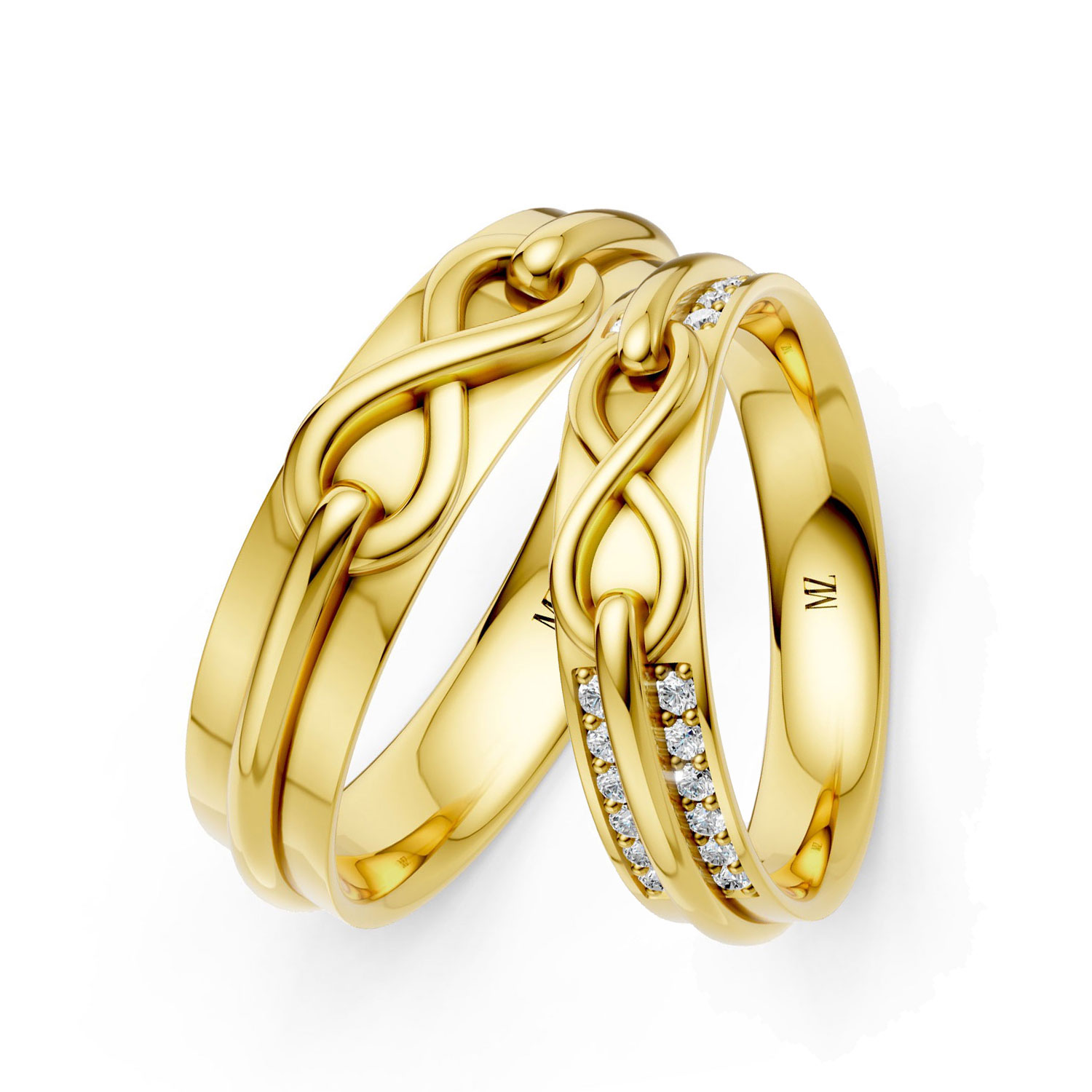 RP15074-LM-KY Cặp Nhẫn Cưới 14K Kim Cương Lab-grown Pretty Much