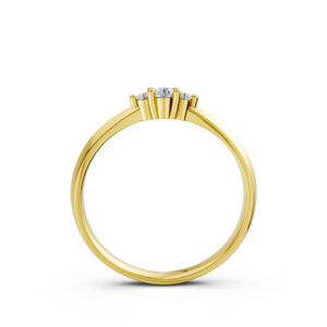 Nhẫn Cưới Nữ 3-Stone 14K CZ Sweet Dream