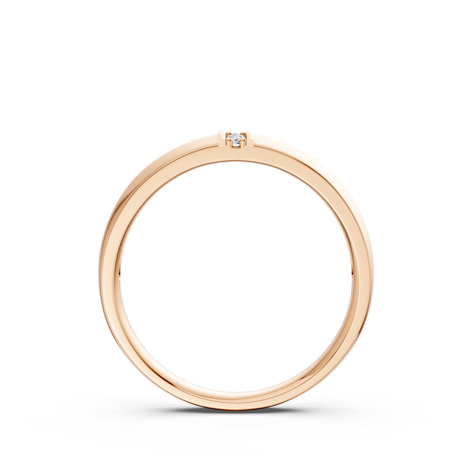 RP15081-M-F-KR Nhẫn Cưới Nam 10K CZ Sweet Dream