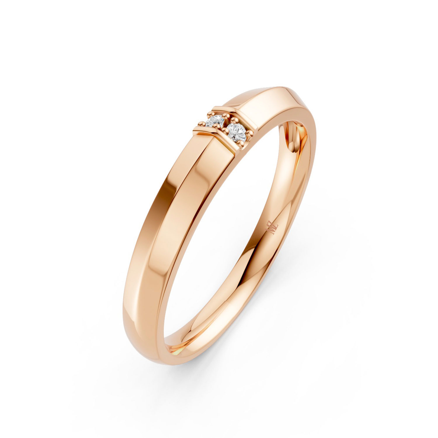 RP15081-M-P-KR Nhẫn Cưới Nam 10K CZ Sweet Dream