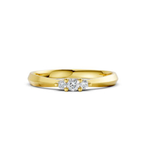 Nhẫn Cưới Nữ 3-Stone 14K CZ Sweet Dream-Slim Design