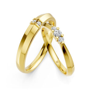 Cặp Nhẫn Cưới 10K CZ Sweet Dream-Solid Band