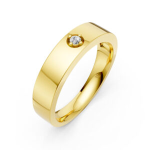 Nhẫn Cưới Nam 14K CZ Peaceful Sunrise