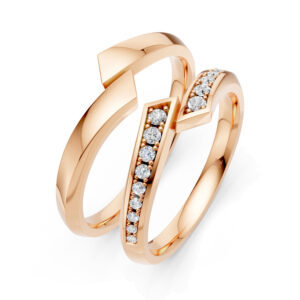 Cặp Nhẫn Cưới 10K CZ Forever Love