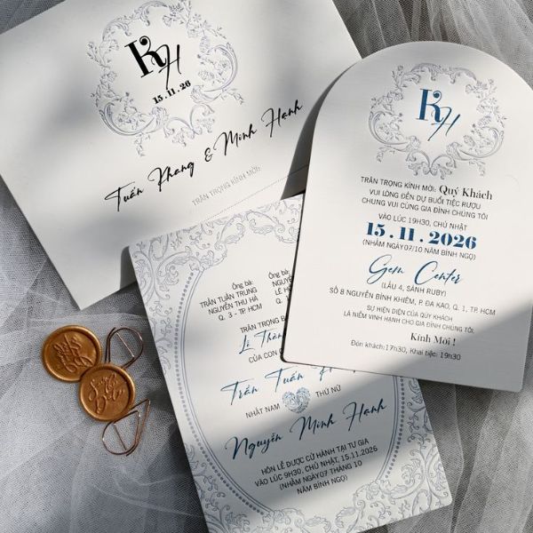 Thiết kế thiệp cưới phải trang trọng, đẹp mắt và lịch sự