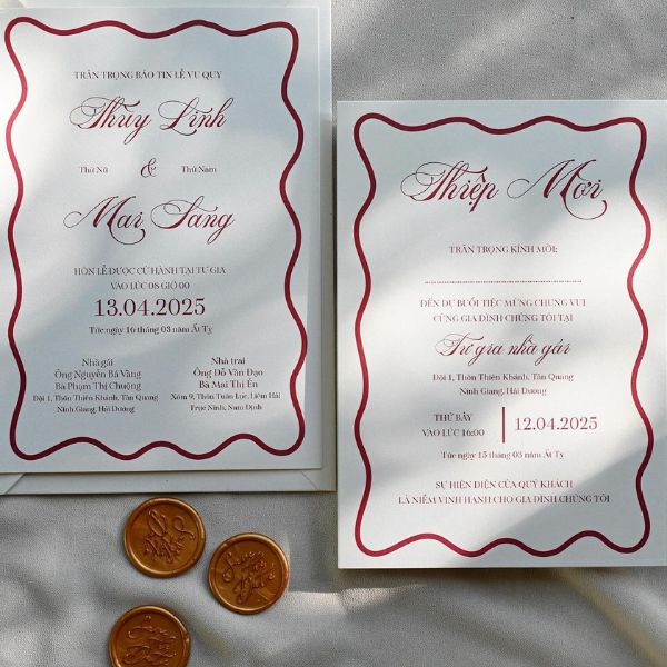 Cách ghi thiệp cưới đầy đủ thông tin ba mẹ hai bên