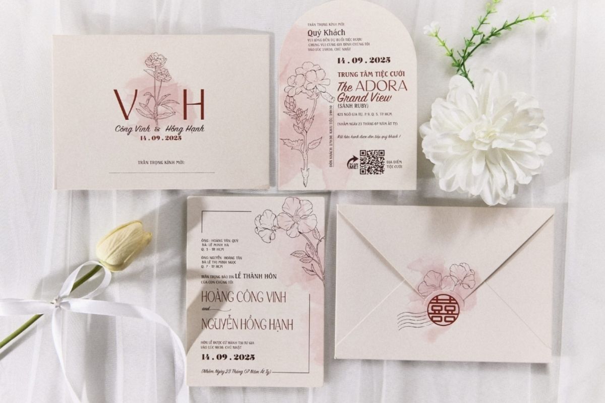 Hướng dẫn cách ghi thiệp cưới đúng chuẩn mà bạn cần biết
