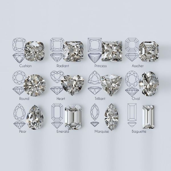 So sánh kim cương Emerald với các kiểu cắt khác