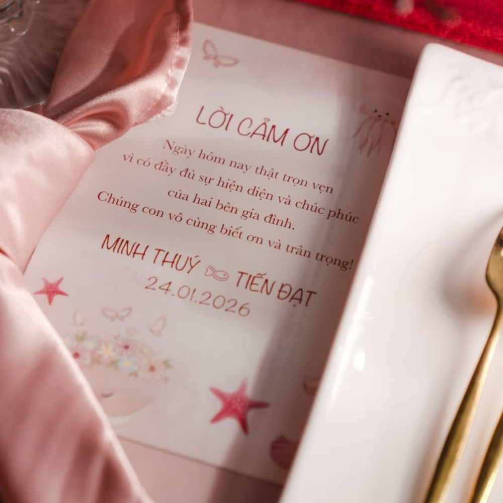 Lời cảm ơn sau đám cưới ngắn gọn và chân thành