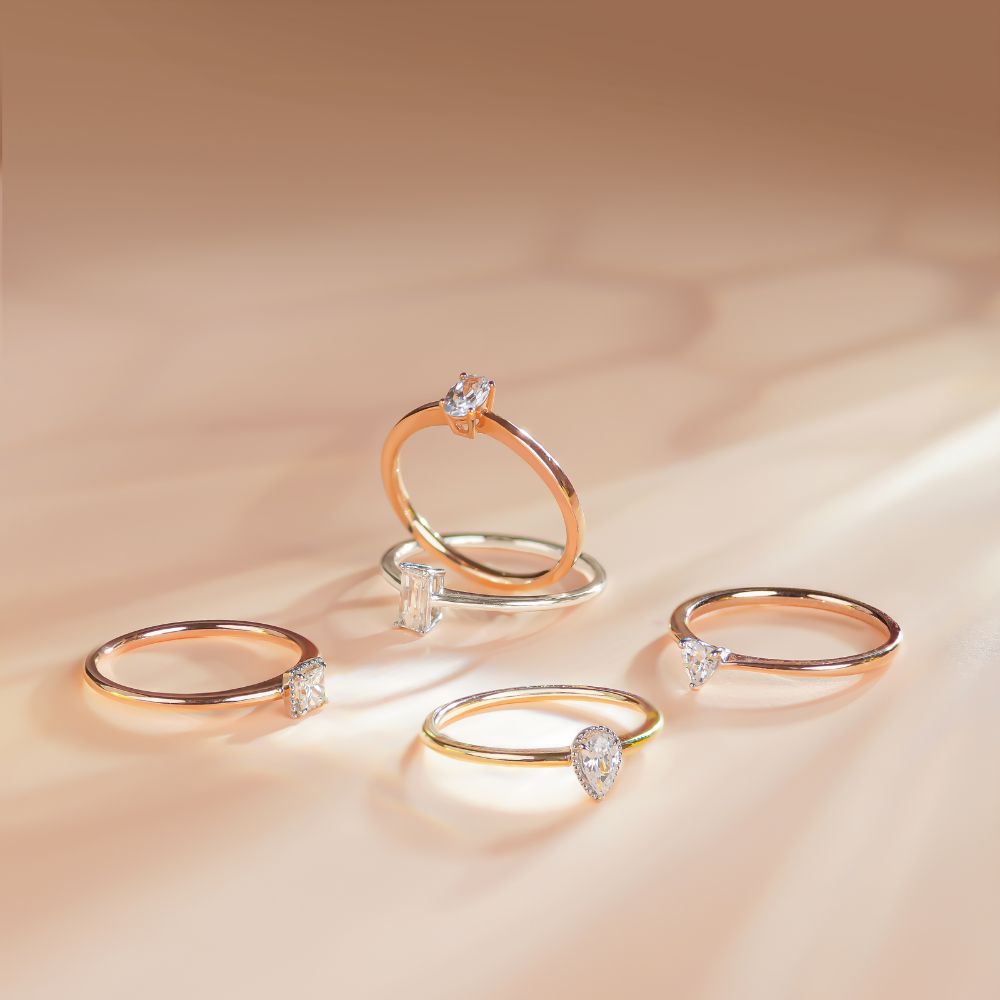 Thiết kế đặc trưng của nhẫn 1 hột
