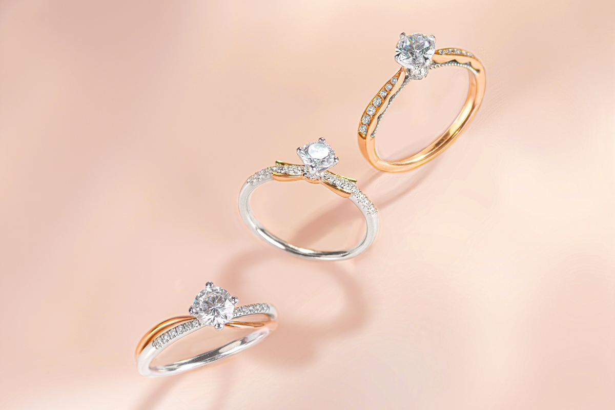 nhẫn cầu hôn đơn giản