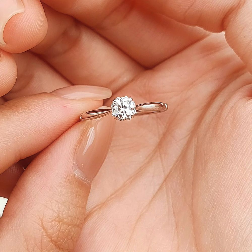 Nhẫn cầu hôn vàng hồng 10K