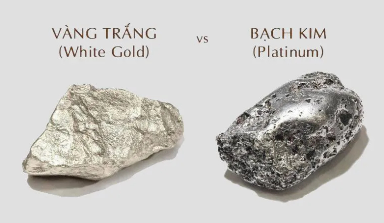 Vàng trắng có phải là bạch kim không?